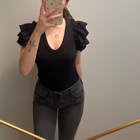 Express Ruffled Bodysuit - Picture 2 of 3